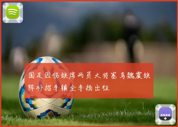 国足因伤缺席两员大将塞鸟魏震缺阵补招李镇全李扬出征
